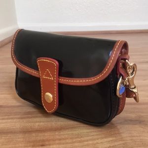 Dooney & Bourke Black Eva Flap Wristlet